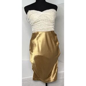 Hailey Adrianna Papell Evening Women's 6 Sequin Strapless Dress Formal Prom HOCO